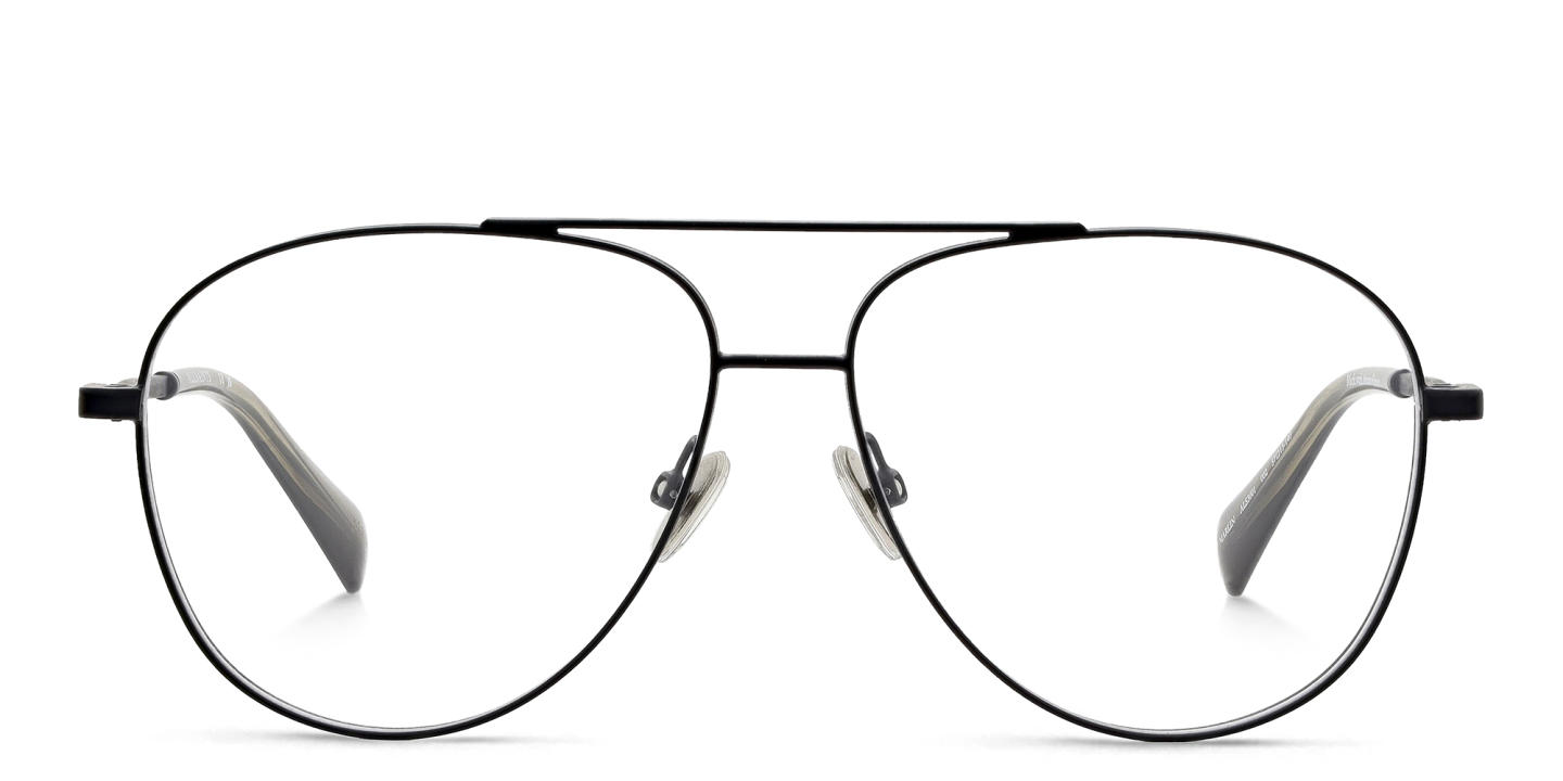 ALL SAINTS Logo Wide Aviator Eyeglasses in Black – Product Photo 0