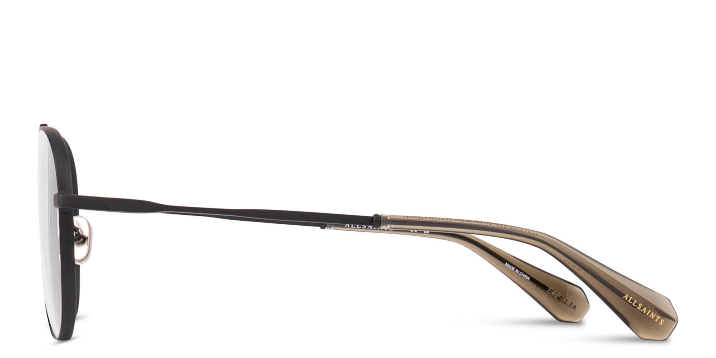 ALL SAINTS Logo Wide Aviator Eyeglasses in Black – Product Photo 3