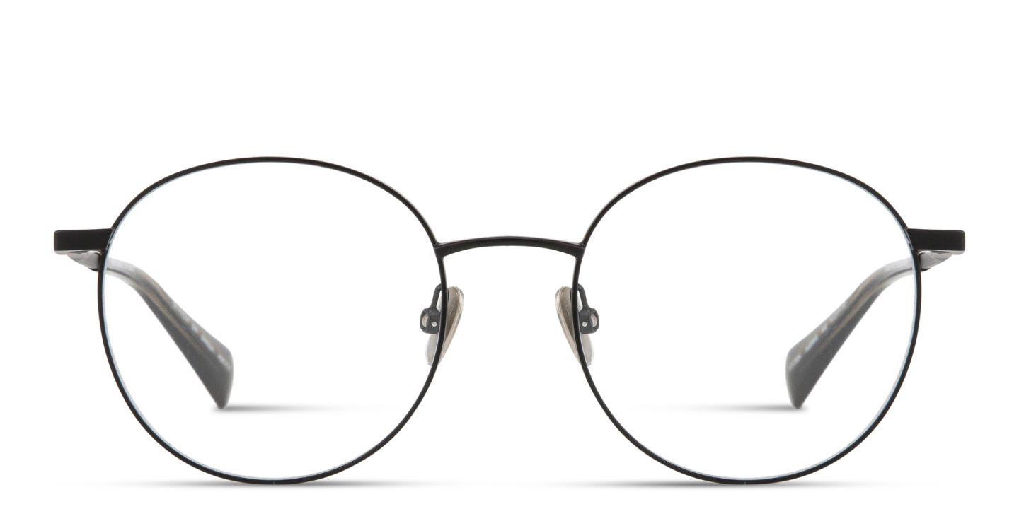 ALL SAINTS Logo Round Eyeglasses in Black – Product Photo 0