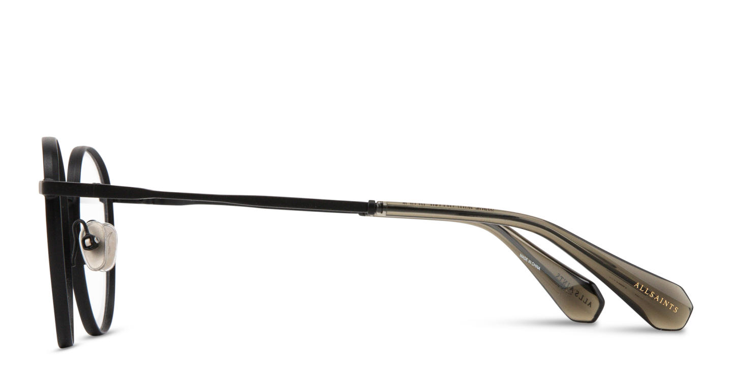 ALL SAINTS Logo Round Eyeglasses in Black – Product Photo 3