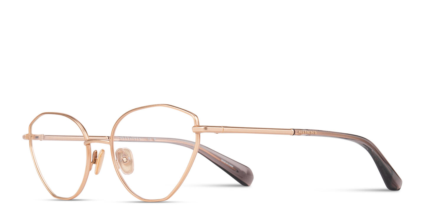 ALL SAINTS Logo Cat-Eye Eyeglasses in Gold – Product Photo 1