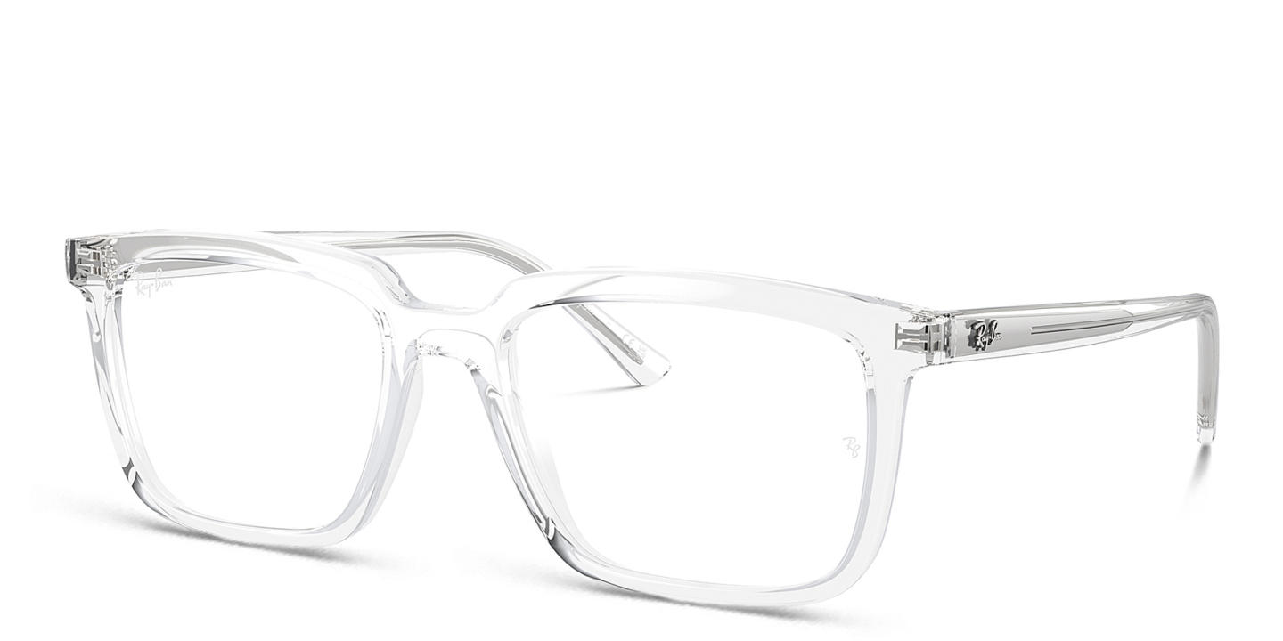 Shop Ray-Ban Alain Optics Unisex Rectangle Eyeglasses in Clear online.