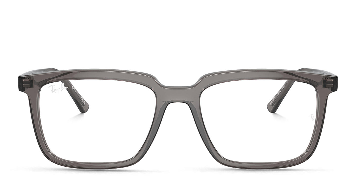 Shop Ray-Ban Alain Optics Unisex Rectangle Eyeglasses in Opal Dark Grey online.