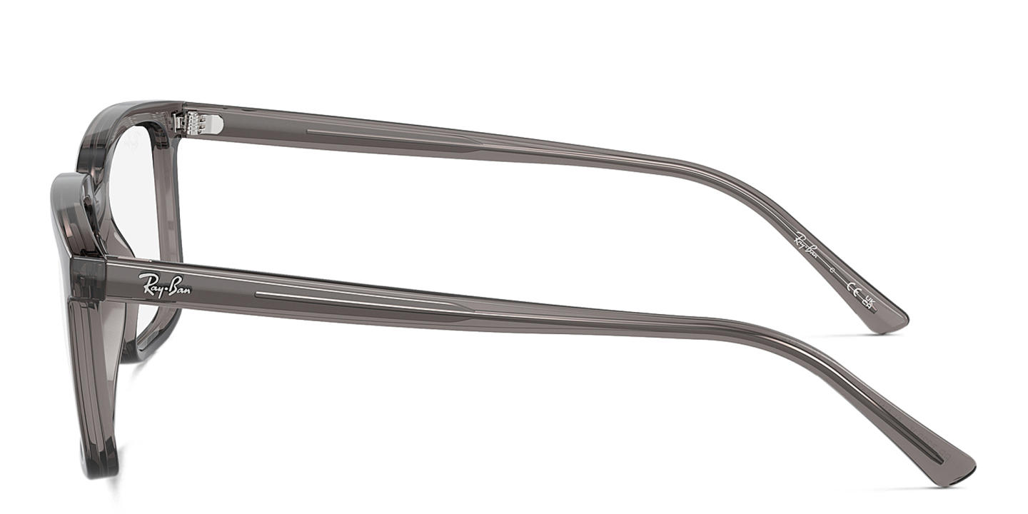 Ray-Ban Alain Optics Unisex Rectangle Eyeglasses in Opal Dark Grey – Product Photo 2