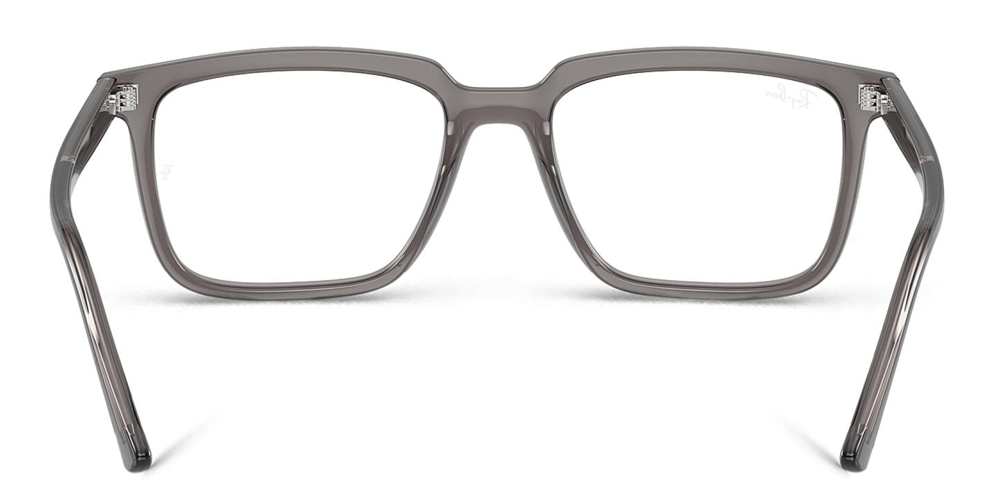 Shop Ray-Ban Alain Optics Unisex Rectangle Eyeglasses in Opal Dark Grey online.