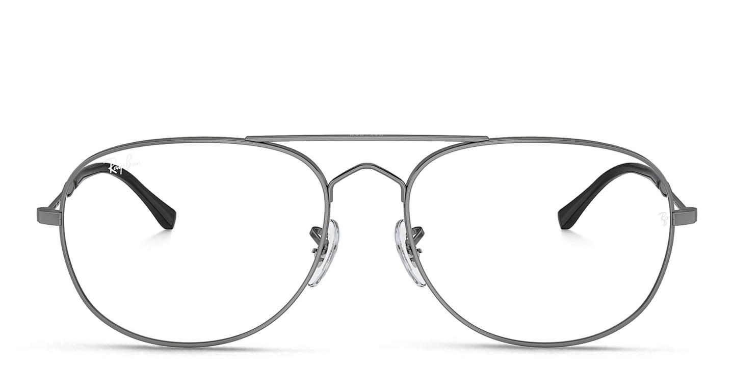 Shop Ray-Ban Bain Bridge Optics Unisex Wide Pilot Eyeglasses in Gunmetal online.