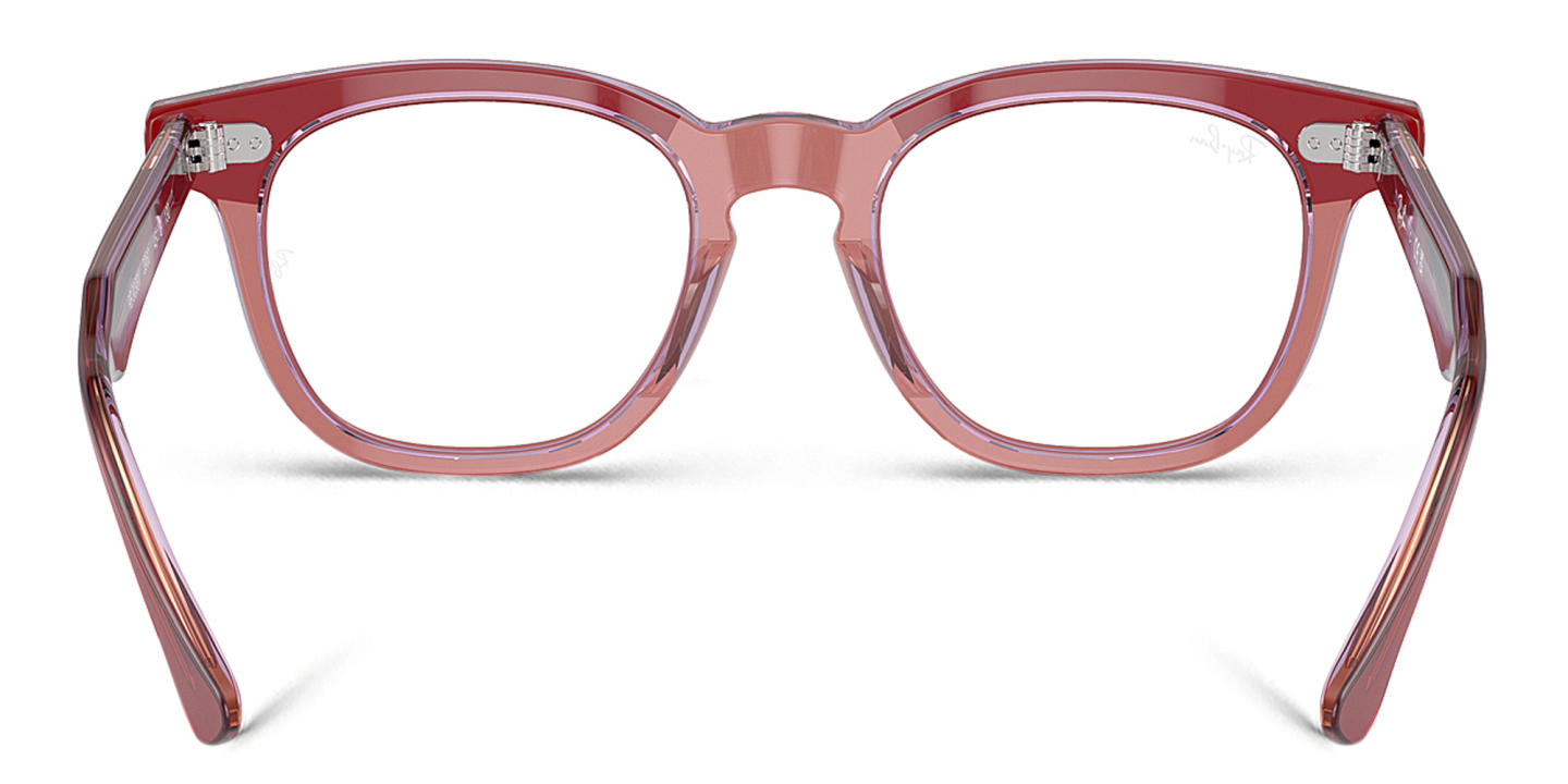 Ray-Ban Junior Optics Kids Square Eyeglasses in Top Red & Orange & Light Purple – Product Photo 3