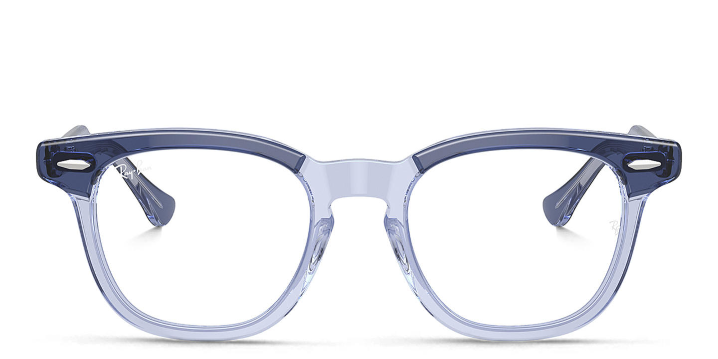 Shop Ray-Ban Junior Optics Kids Square Eyeglasses in Top Violet On Transparent Violet online.