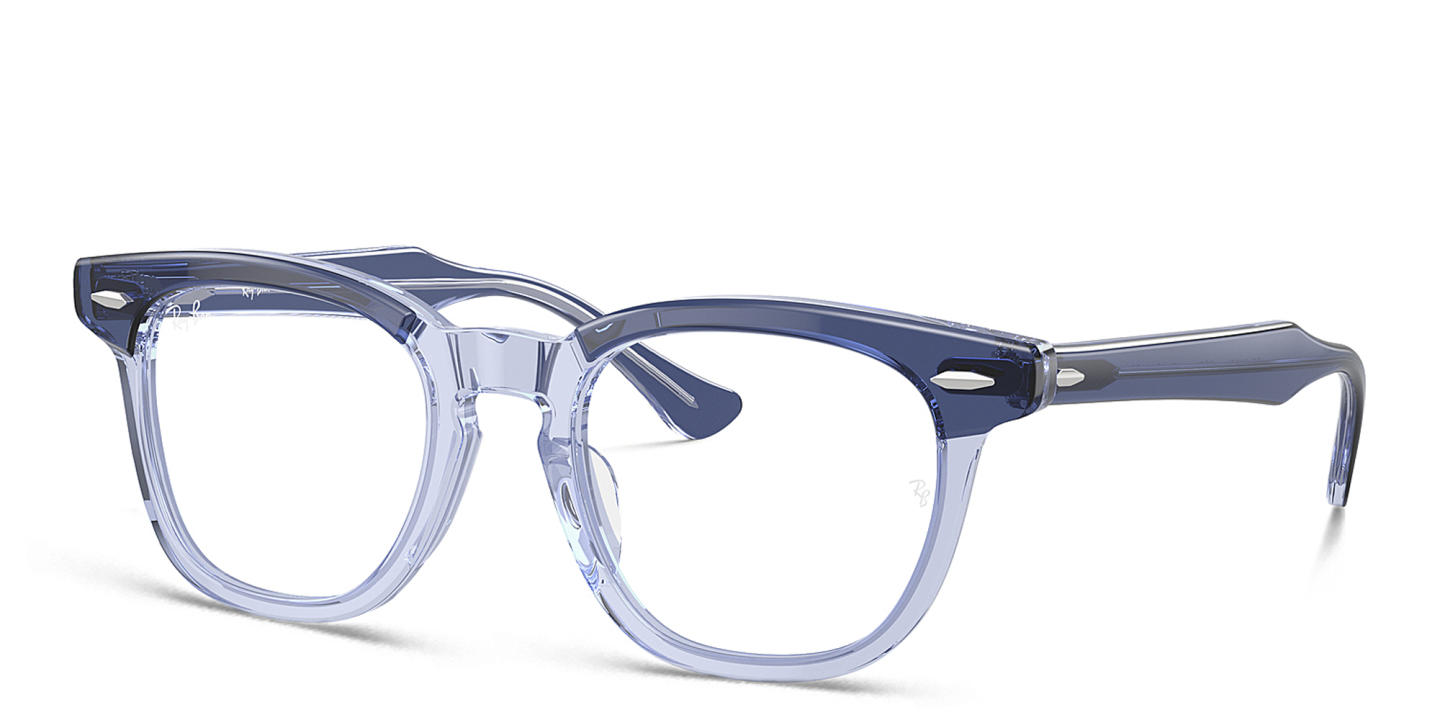 Ray-Ban Junior Optics Kids Square Eyeglasses in Top Violet On Transparent Violet – Product Photo 1
