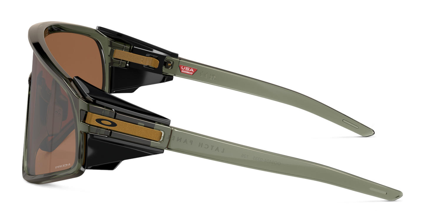 Shop Oakley Latch Panel Unisex Mask Sunglasses in Green online.