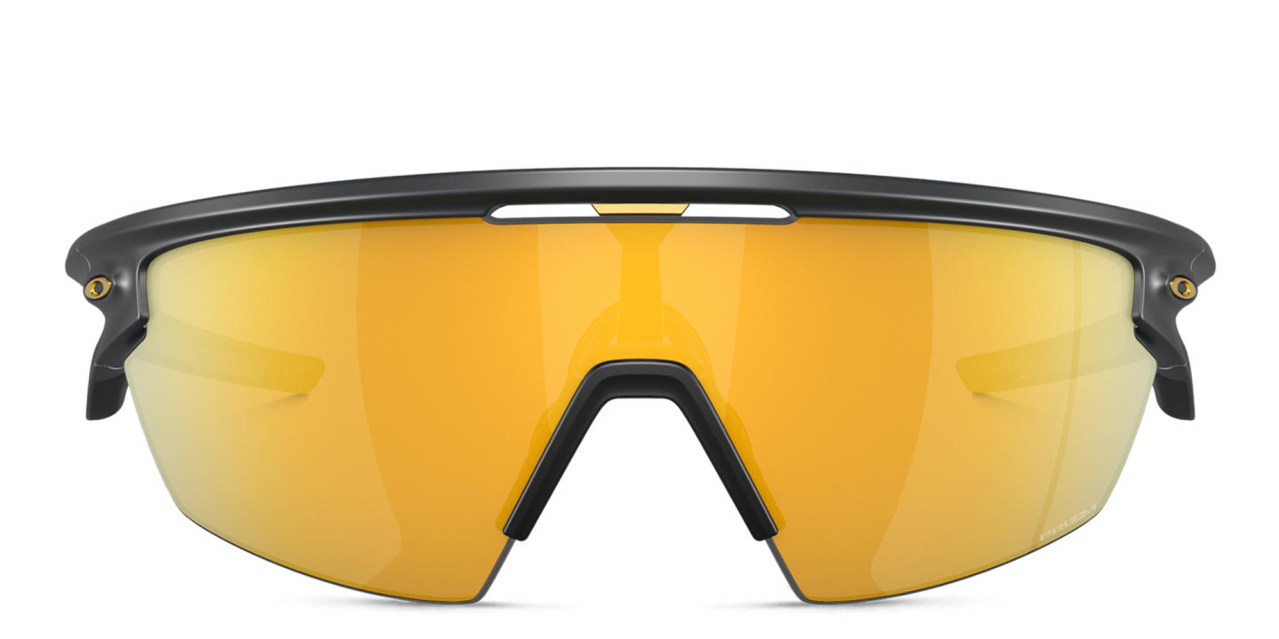 Shop Oakley Sphaera Unisex Half-Rim Mask Sunglasses in Black online.