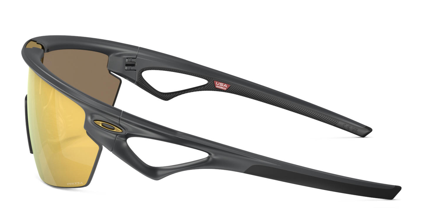 Shop Oakley Sphaera Unisex Half-Rim Mask Sunglasses in Black online.