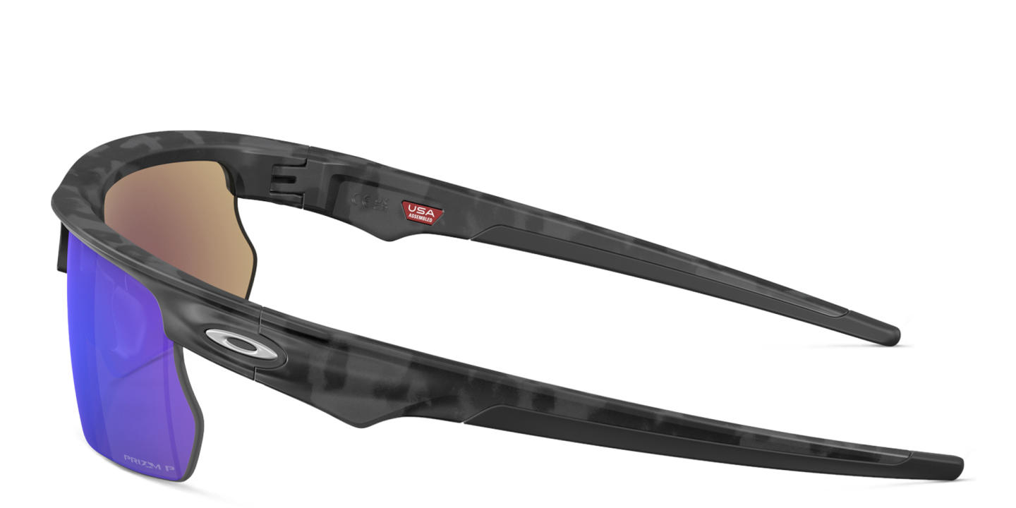Shop Oakley BiSphaera Unisex Half-Rim Wide Rectangle Sunglasses in Grey online.