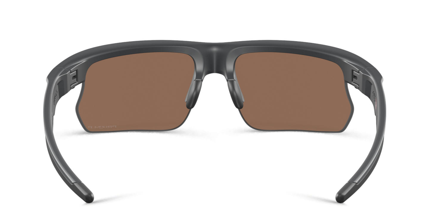 Shop Oakley BiSphaera Unisex Half-Rim Wide Rectangle Sunglasses in Black online.