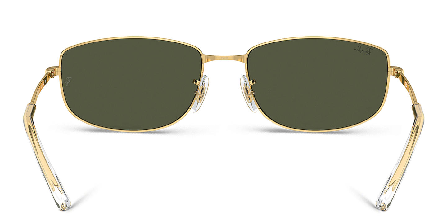 Ray-Ban Logo-Engraved Unisex Irregular Sunglasses in Gold – Product Photo 3