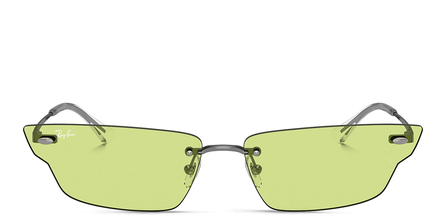 Ray-Ban Anh Unisex Rimless Irregular Sunglasses in Gunmetal – Product Photo 0