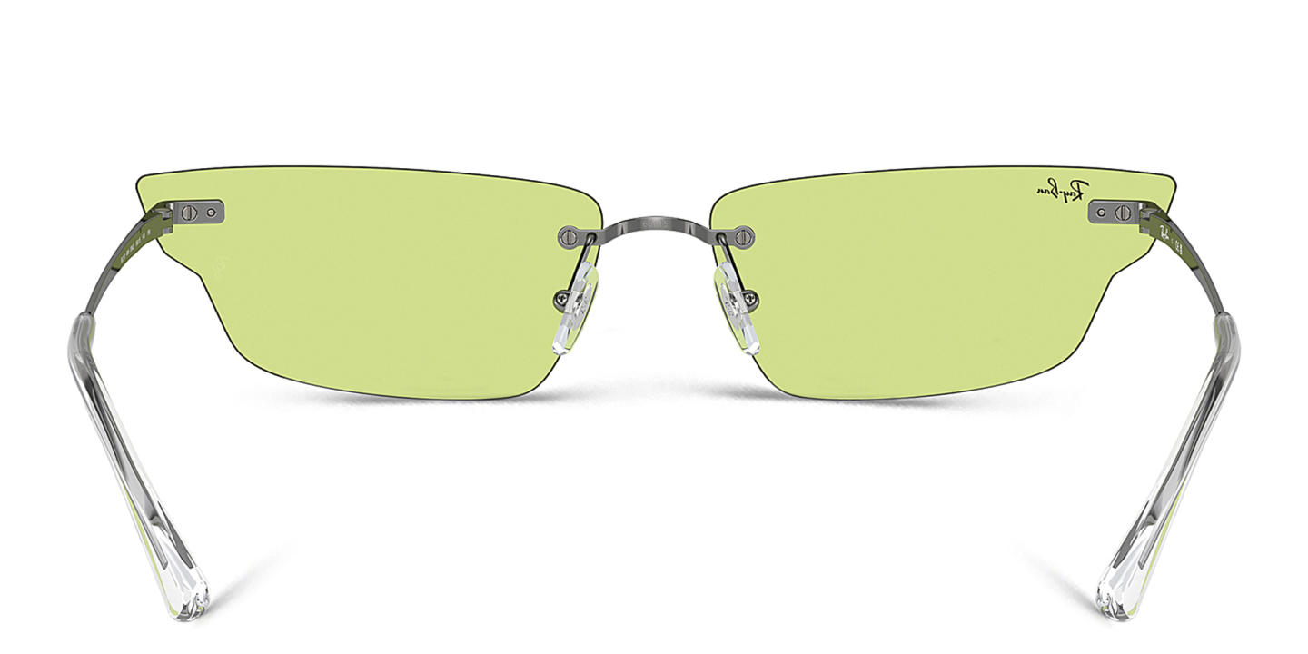 Ray-Ban Anh Unisex Rimless Irregular Sunglasses in Gunmetal – Product Photo 3