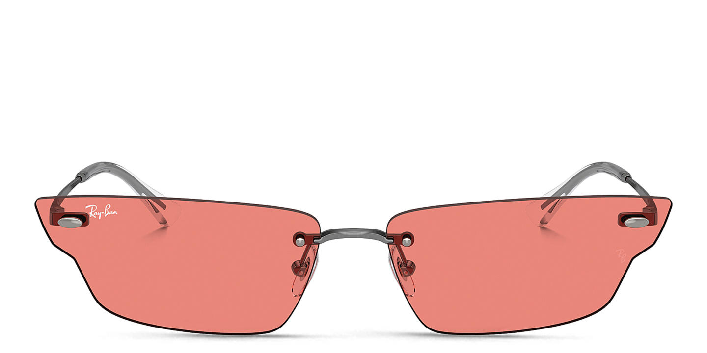 Ray-Ban Anh Unisex Rimless Irregular Sunglasses in Gunmetal – Product Photo 0