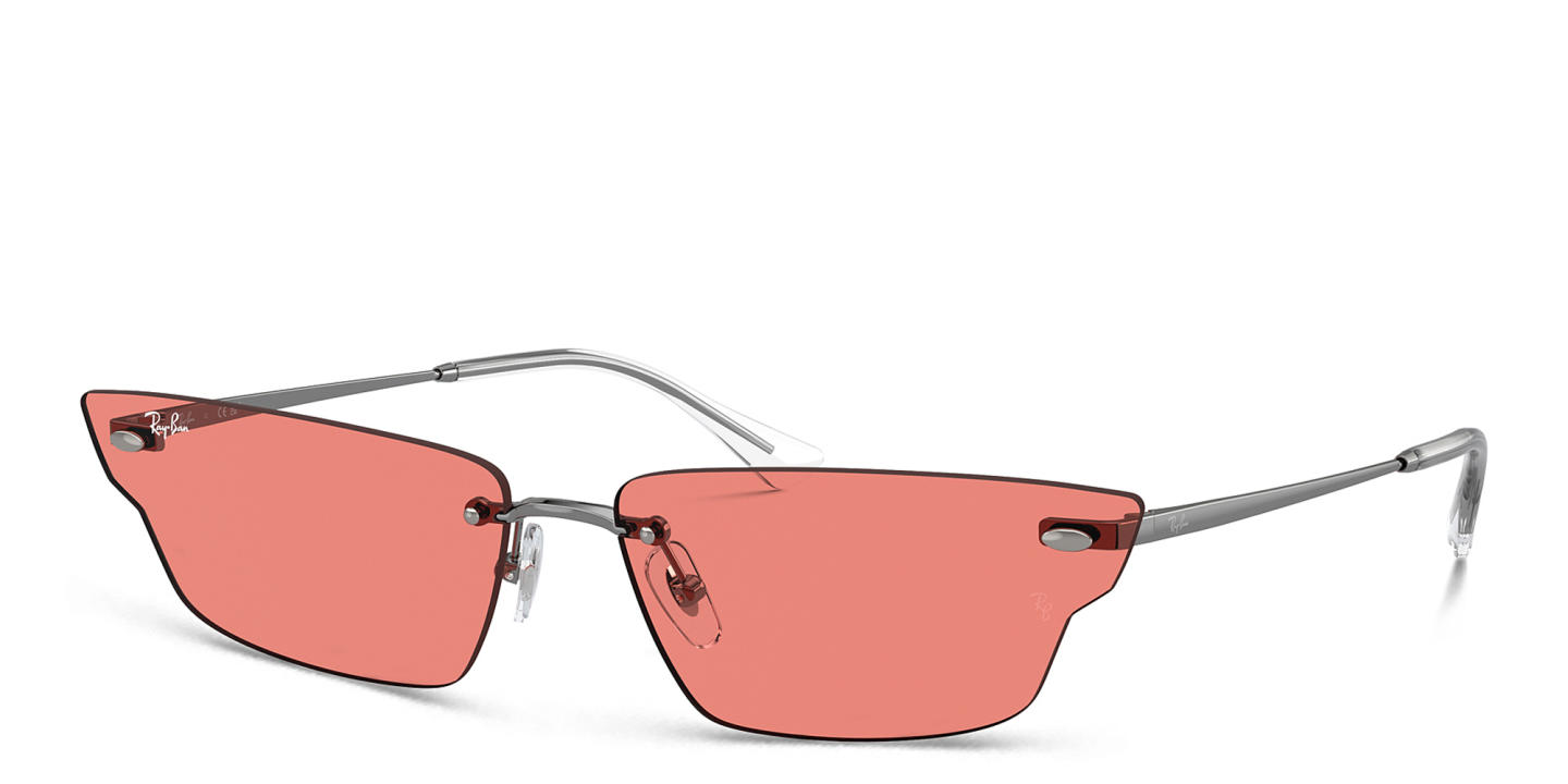 Ray-Ban Anh Unisex Rimless Irregular Sunglasses in Gunmetal – Product Photo 1