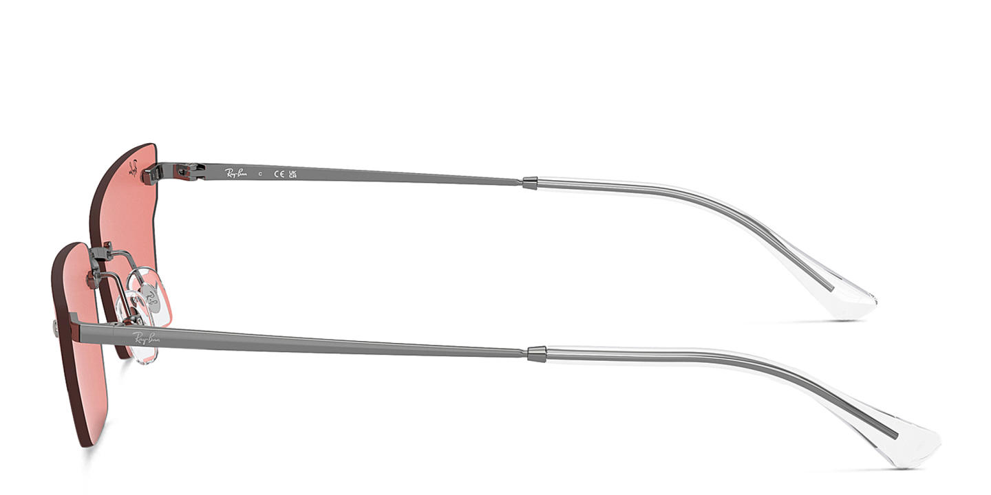 Ray-Ban Anh Unisex Rimless Irregular Sunglasses in Gunmetal – Product Photo 2