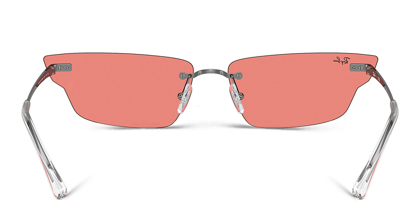 Ray-Ban Anh Unisex Rimless Irregular Sunglasses in Gunmetal – Product Photo 3