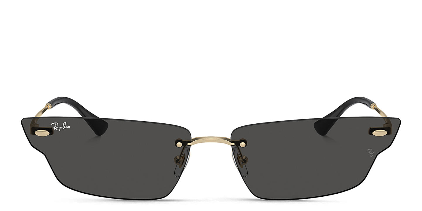 Ray-Ban Anh Unisex Rimless Irregular Sunglasses in Light Gold – Product Photo 0