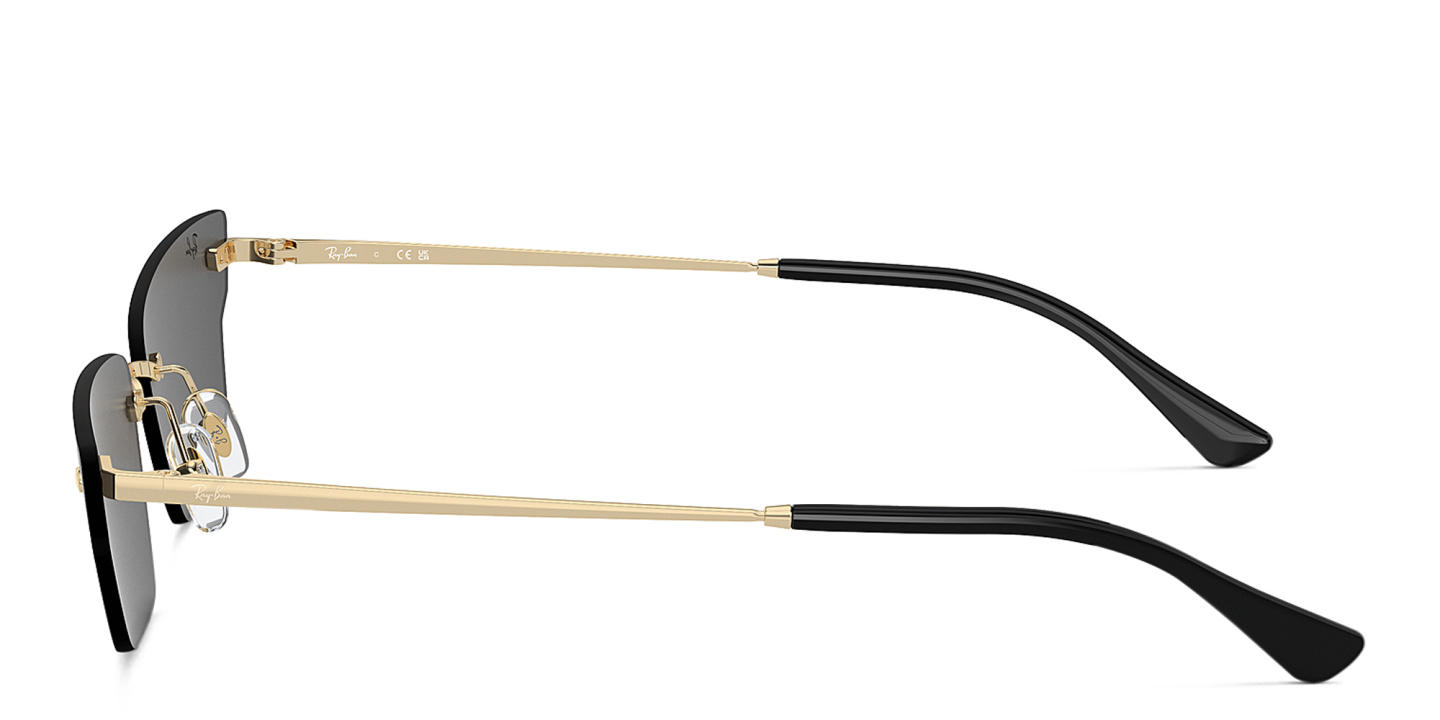 Ray-Ban Anh Unisex Rimless Irregular Sunglasses in Light Gold – Product Photo 2