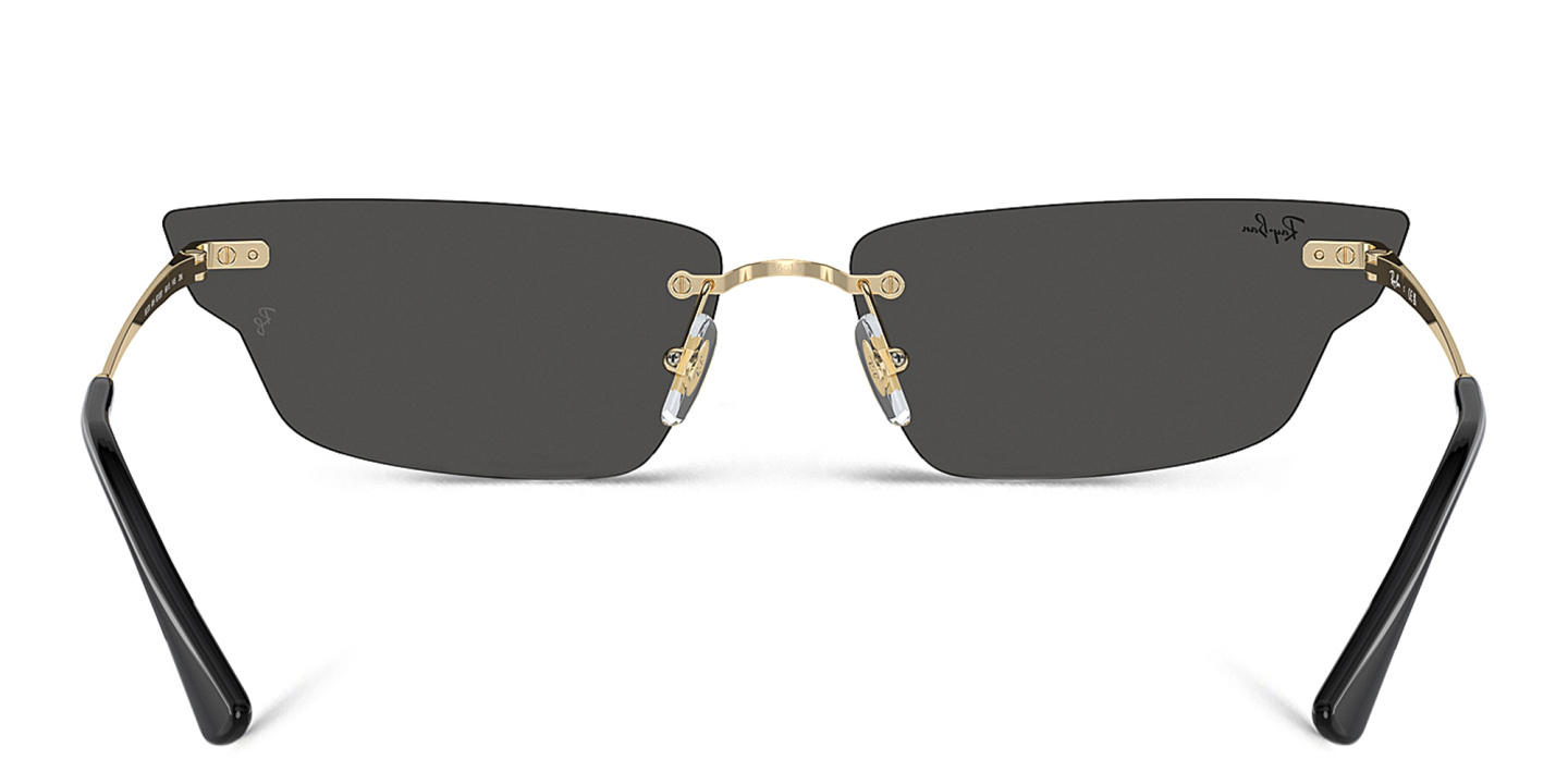 Ray-Ban Anh Unisex Rimless Irregular Sunglasses in Light Gold – Product Photo 3