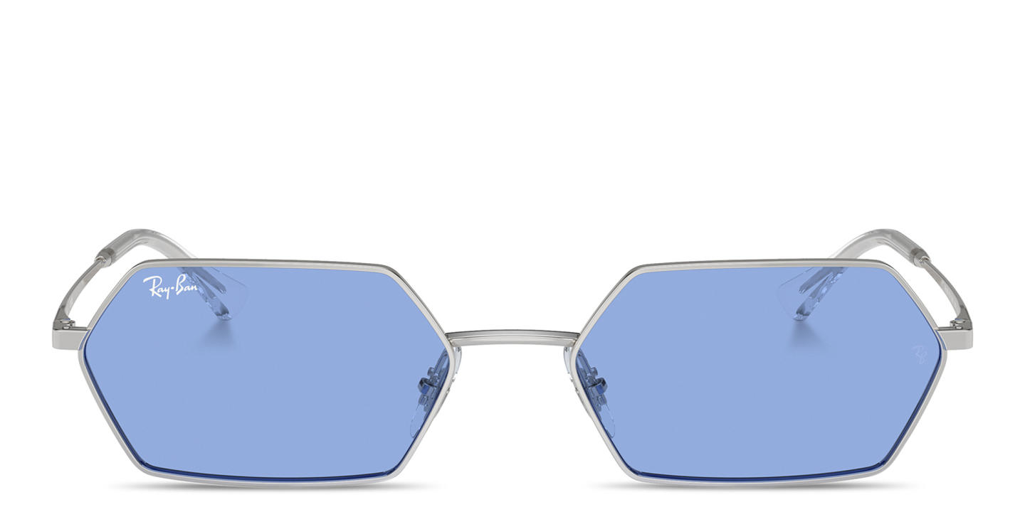 Ray-Ban Yevi Unisex Irregular Sunglasses in Silver – Product Photo 0