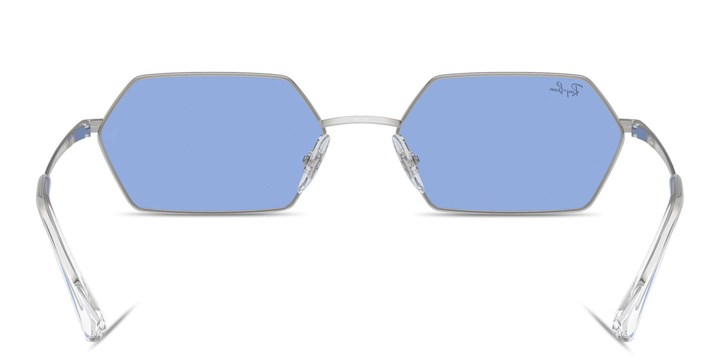 Ray-Ban Yevi Unisex Irregular Sunglasses in Silver – Product Photo 3