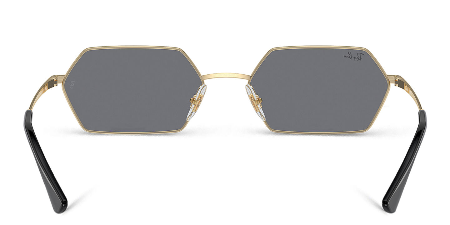 Shop Ray-Ban Yevi Bio-Based Unisex Irregular Sunglasses in Gold online.