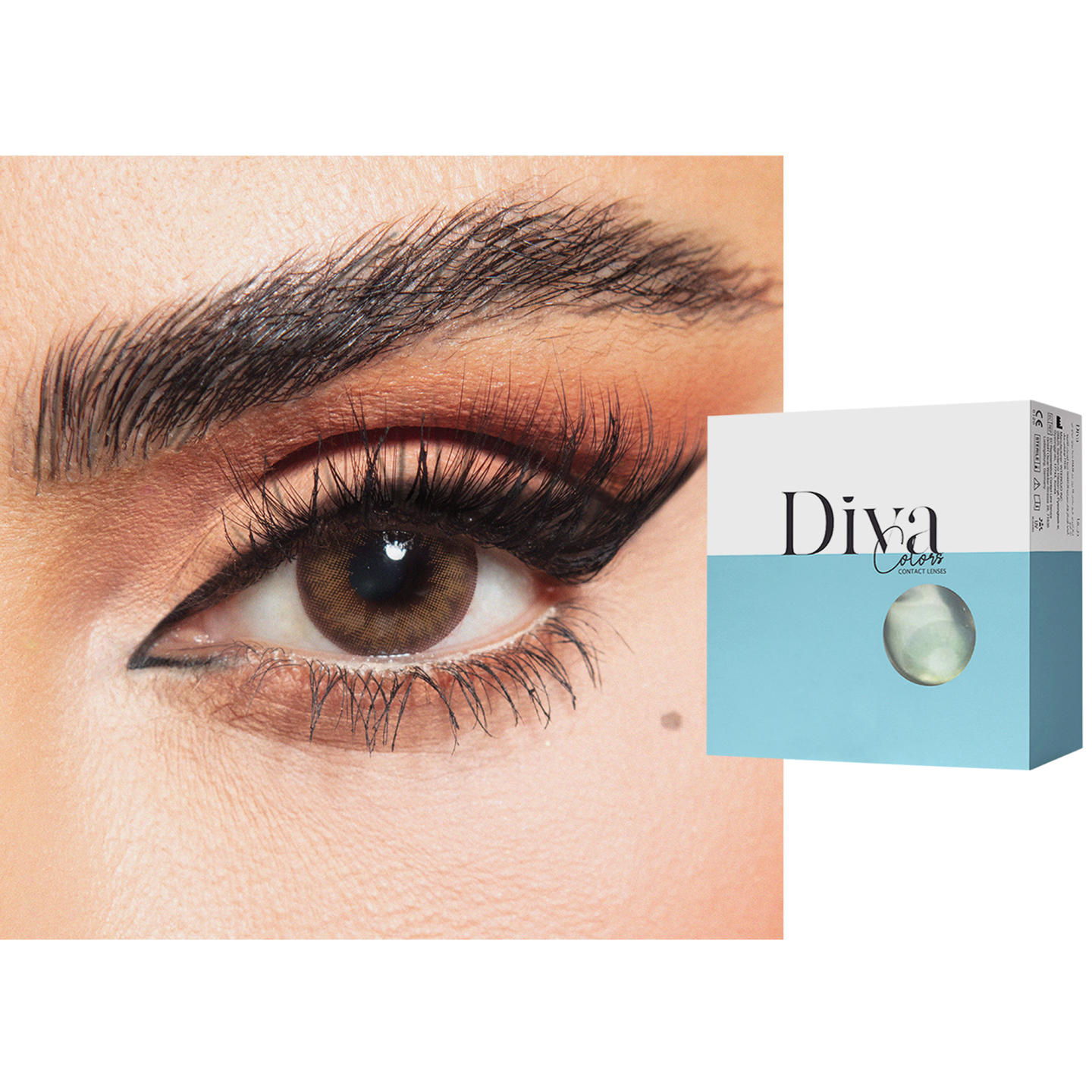 Shop DIVA Monthly Color Contact Lenses - Beton in Beton online.