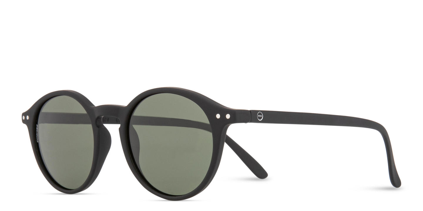 Izipizi Logo Unisex Round Sunglasses in Black – Product Photo 1