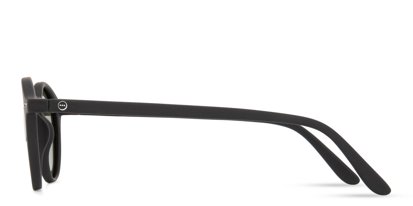Izipizi Logo Unisex Round Sunglasses in Black – Product Photo 2