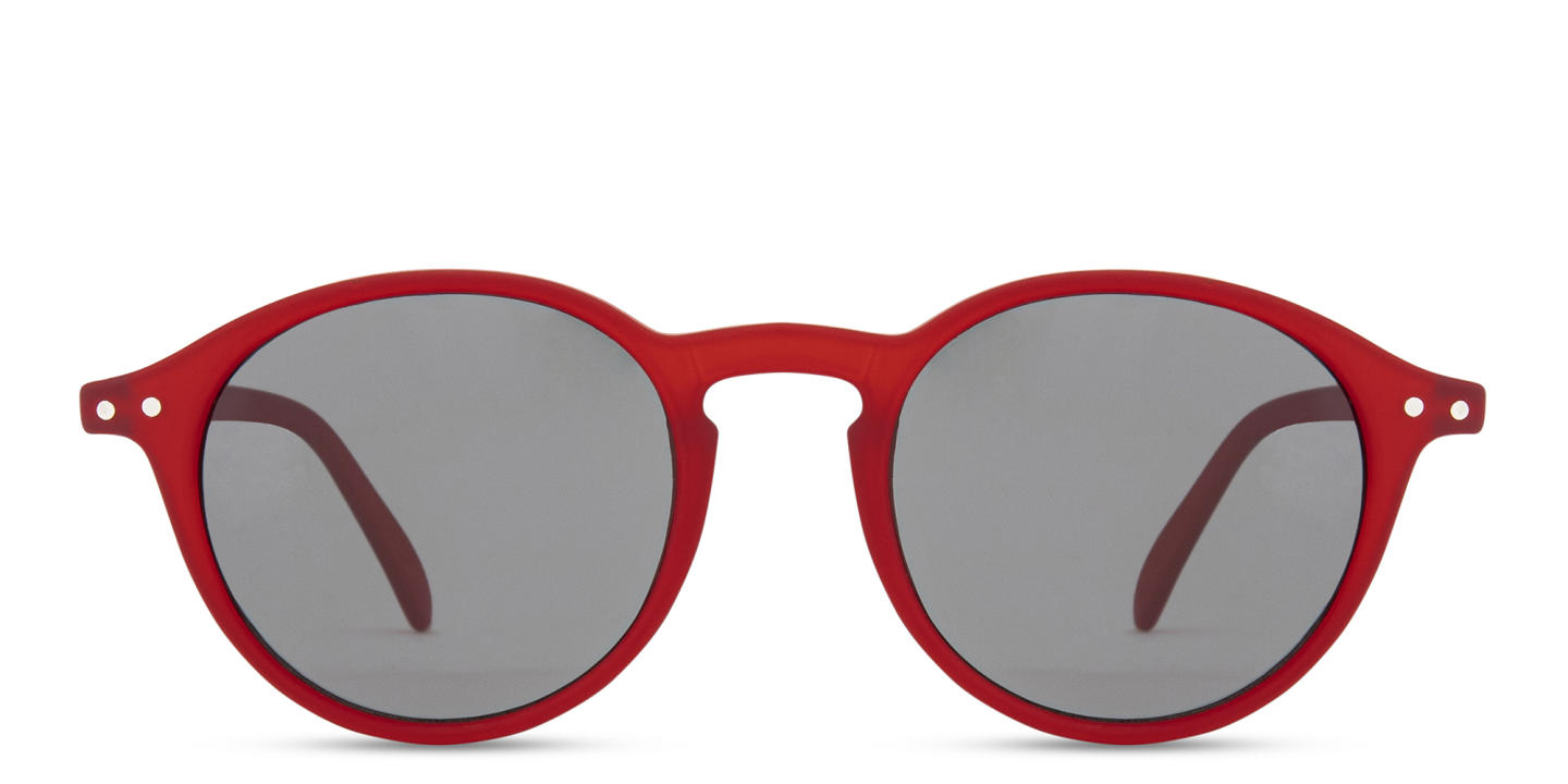 Izipizi Logo Unisex Round Sunglasses in Red – Product Photo 0
