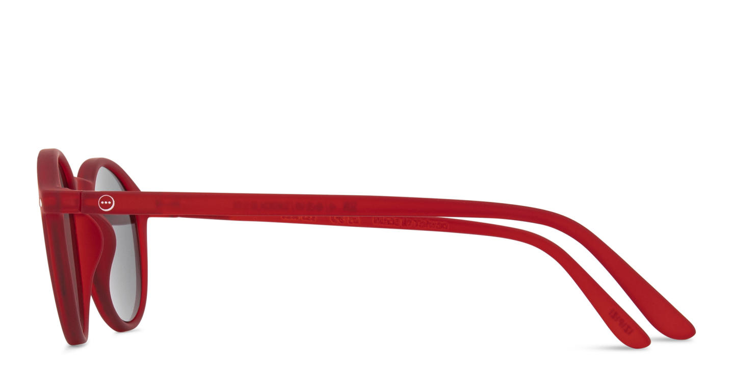 Izipizi Logo Unisex Round Sunglasses in Red – Product Photo 2