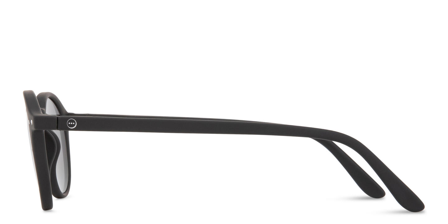 Izipizi Logo Unisex Round Sunglasses in Black – Product Photo 2