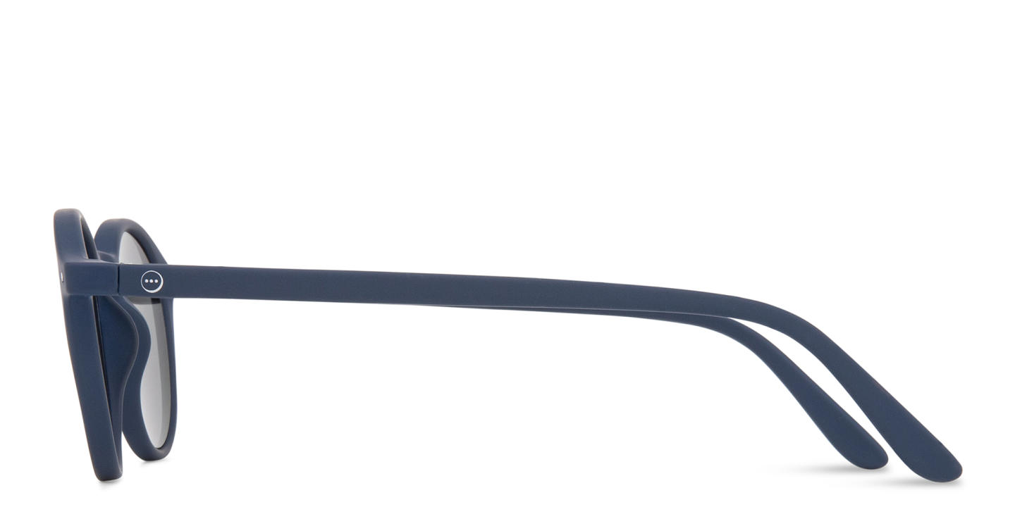 Izipizi Logo Unisex Round Sunglasses in Blue – Product Photo 2