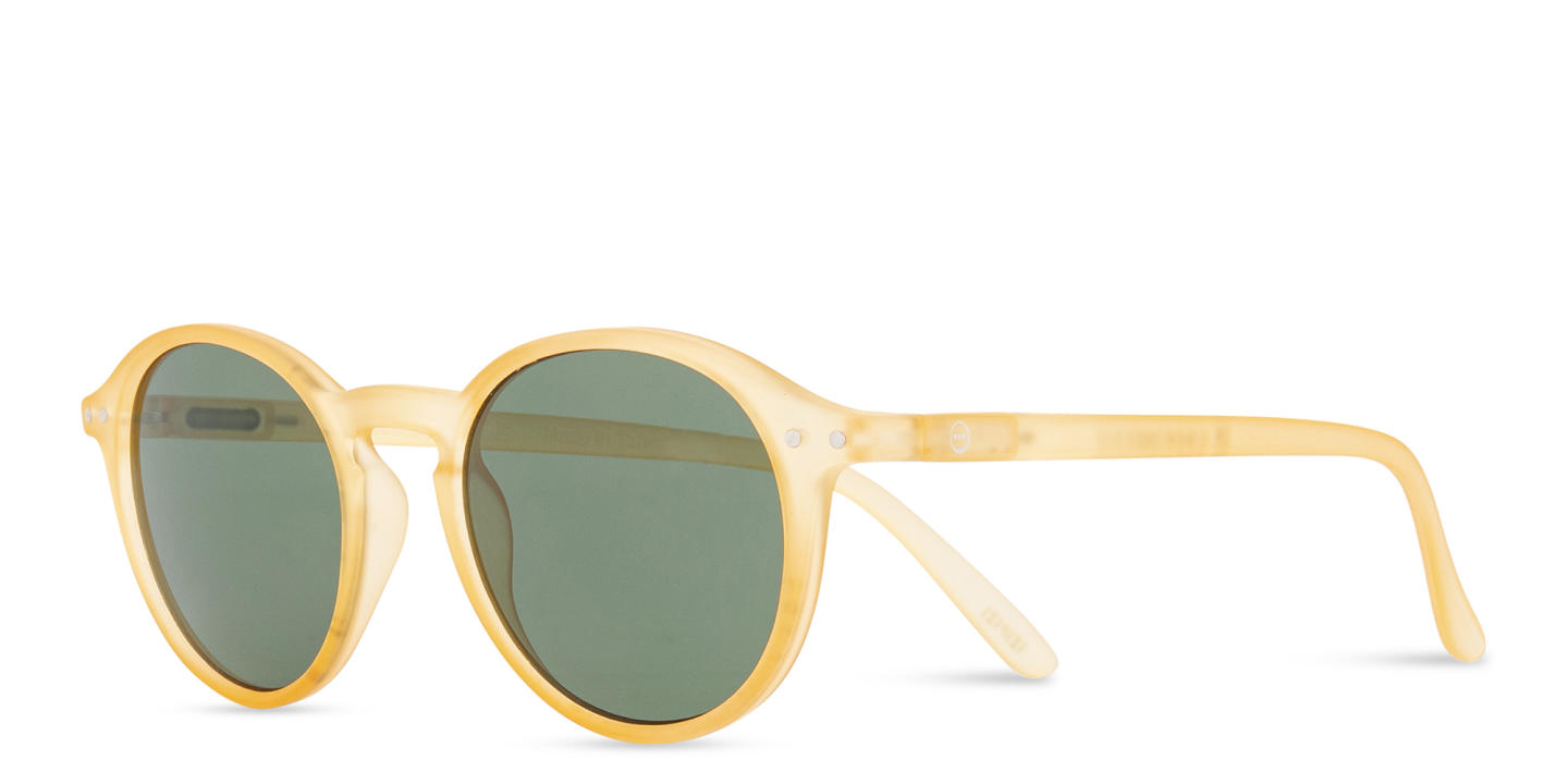 Izipizi Logo Unisex Round Sunglasses in Yellow – Product Photo 1