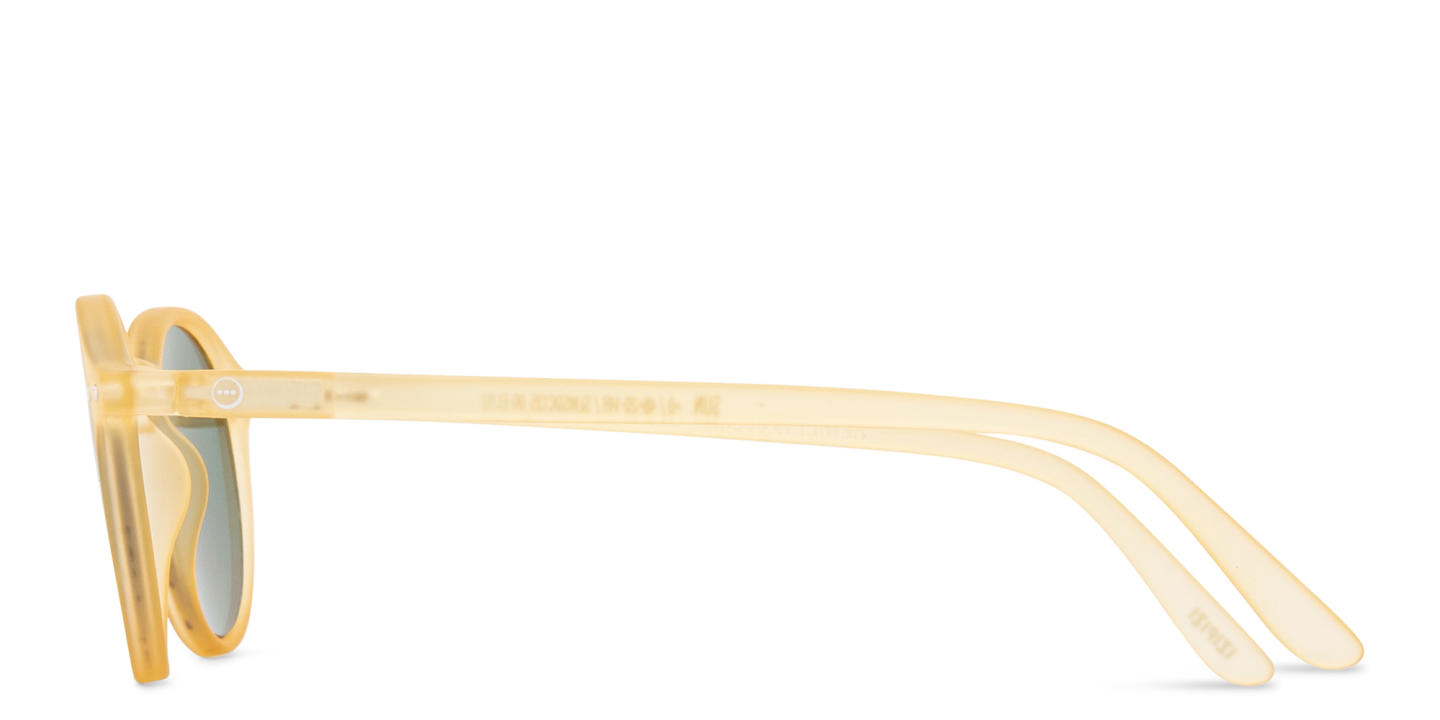 Izipizi Logo Unisex Round Sunglasses in Yellow – Product Photo 2