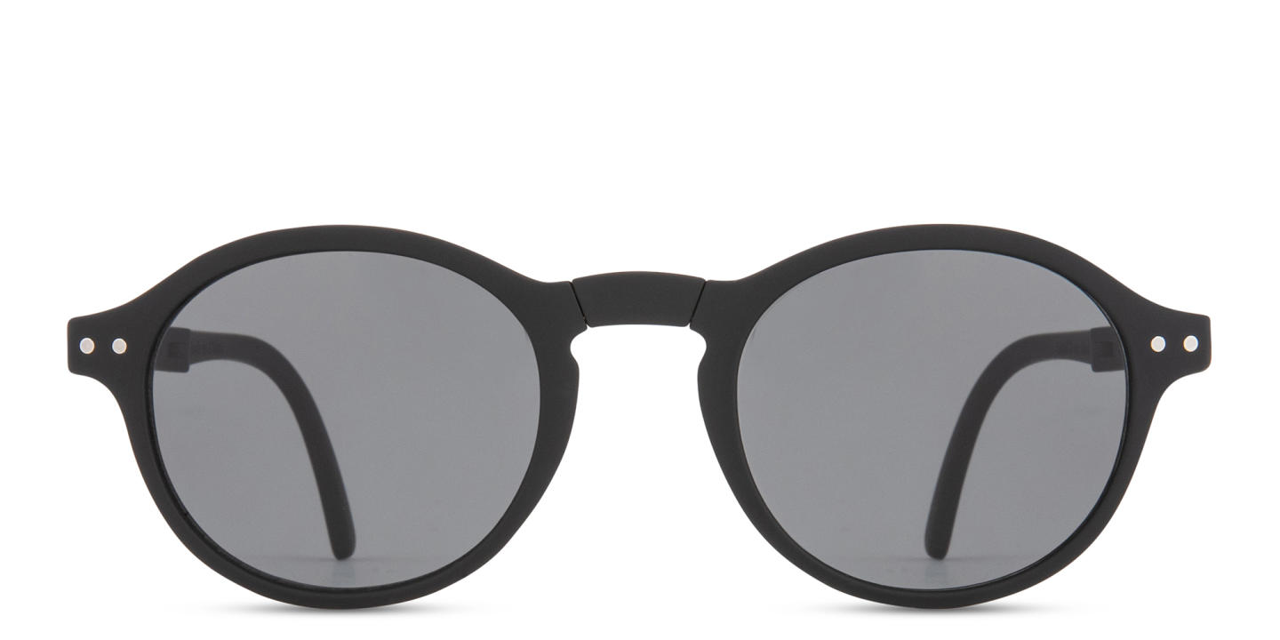 Shop Izipizi Logo Unisex Round Sunglasses in Black online.