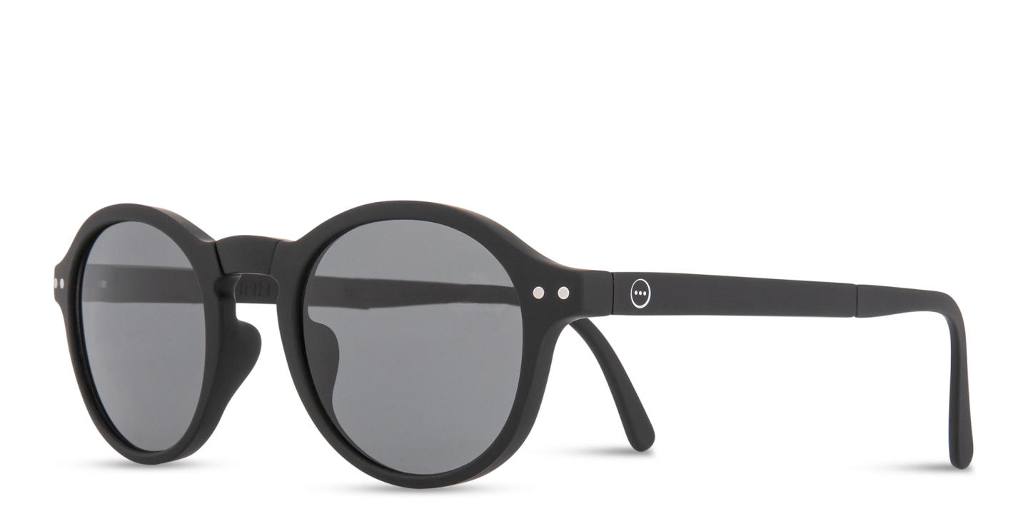 Shop Izipizi Logo Unisex Round Sunglasses in Black online.