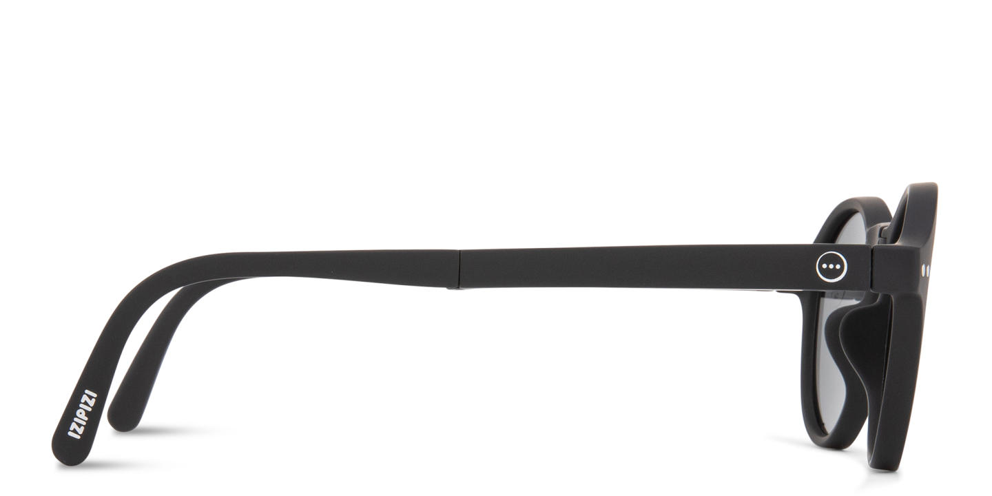 Izipizi Logo Unisex Round Sunglasses in Black – Product Photo 3