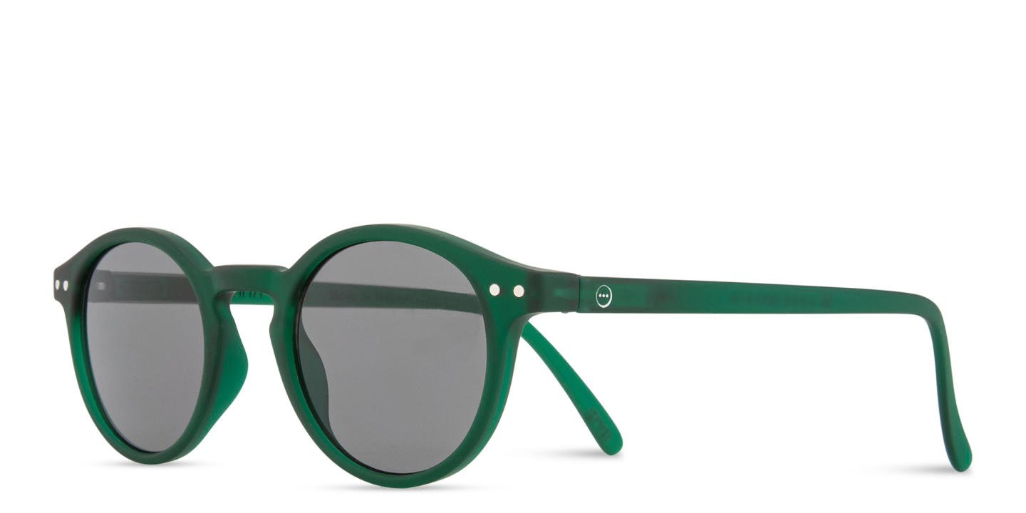 Izipizi Logo Unisex Round Sunglasses in Green – Product Photo 1