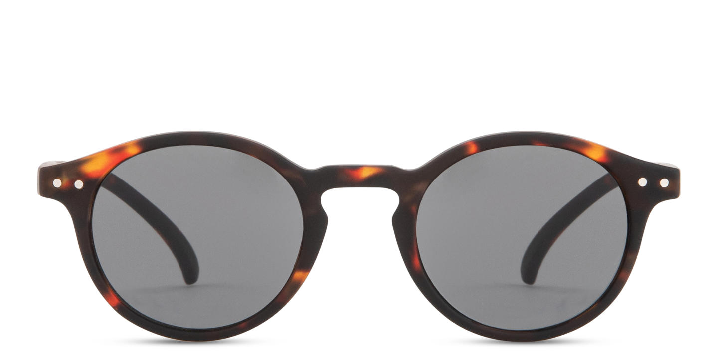 Izipizi Logo Unisex Round Sunglasses in Tortoise – Product Photo 0