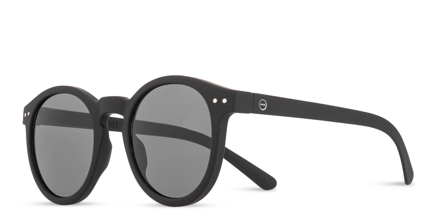 Izipizi Logo Unisex Round Sunglasses in Black – Product Photo 1