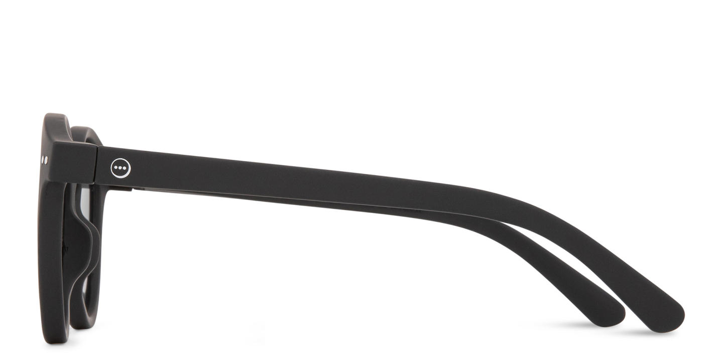 Izipizi Logo Unisex Round Sunglasses in Black – Product Photo 2