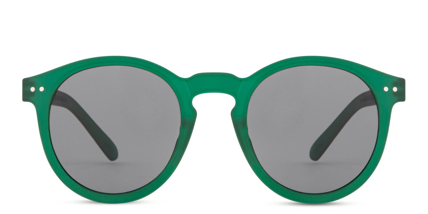 Izipizi Logo Unisex Round Sunglasses in Green – Product Photo 0