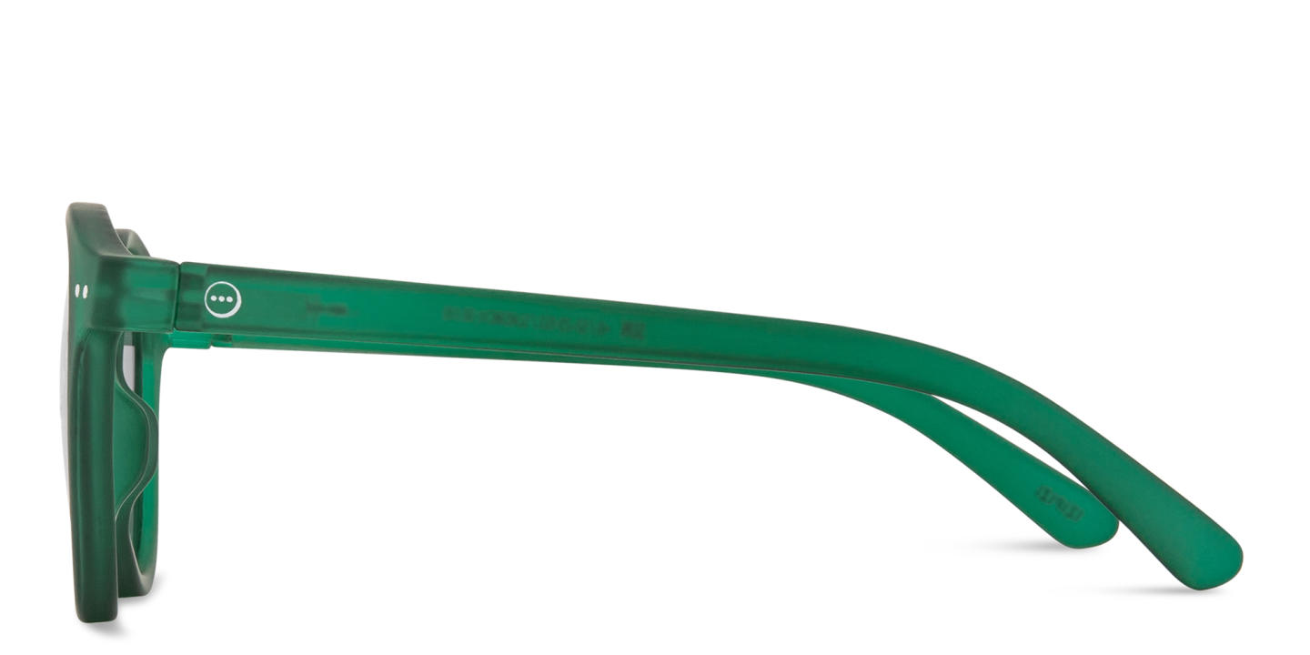 Izipizi Logo Unisex Round Sunglasses in Green – Product Photo 2