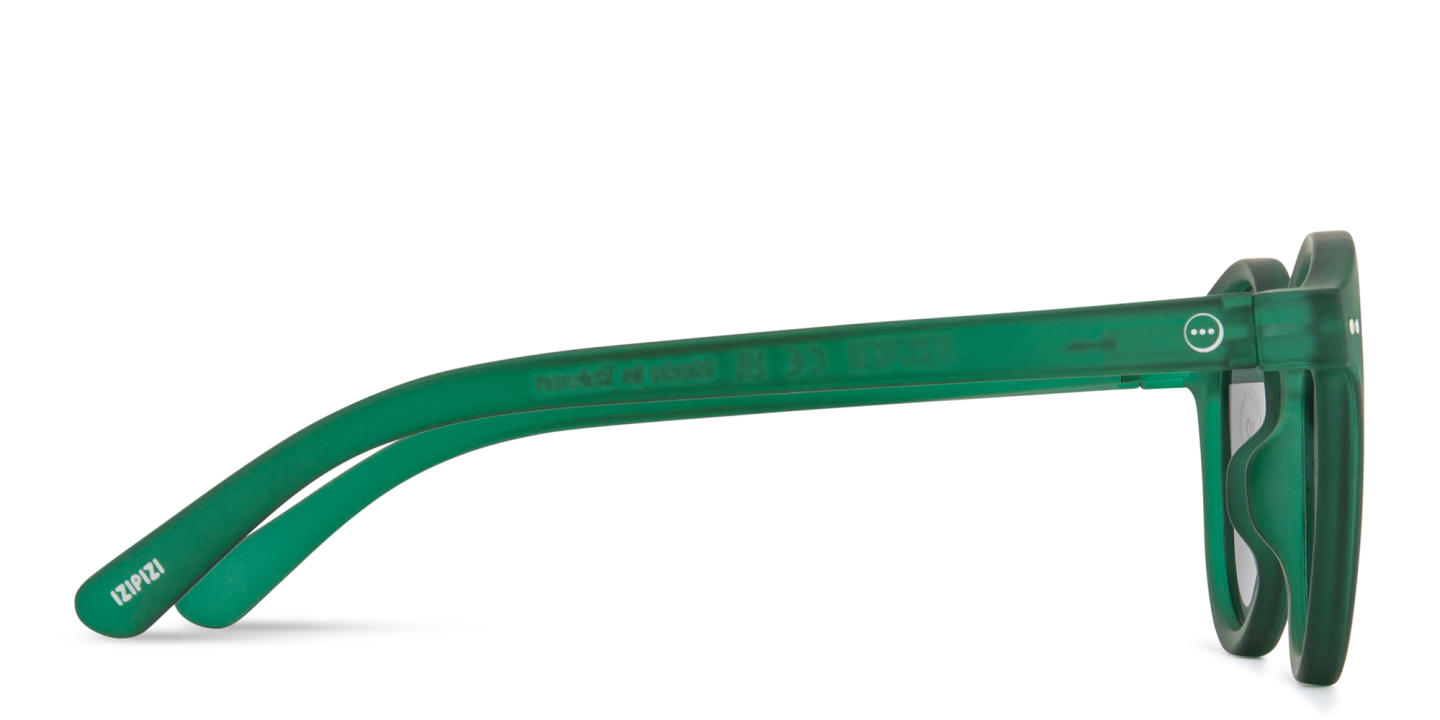Izipizi Logo Unisex Round Sunglasses in Green – Product Photo 3